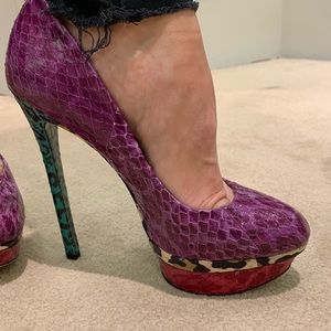 Brian Atwood Snake Skin pumps